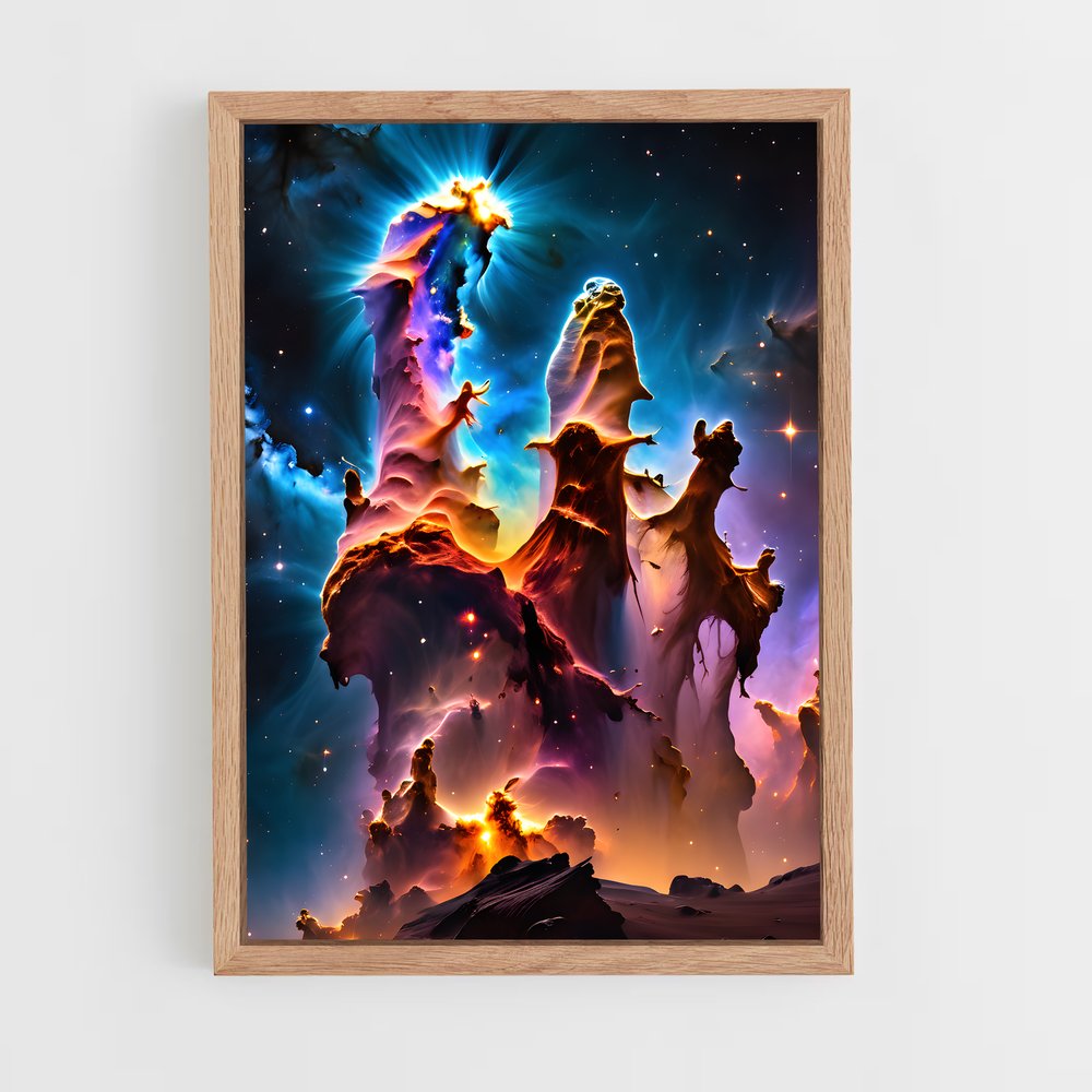 Poster Étoiles Égarées – affiche Nébuleuses (vue 4)